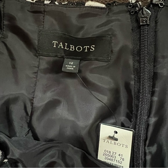 NWT Talbots Black & White Lace Embroidered Overlay Skirt - Picture 5 of 5